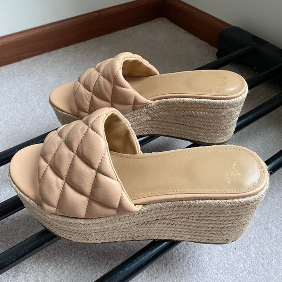 MARC FISHER Women Velia Leather Espadrille Platform Sandals NEW NWOB - Picture 3 of 9